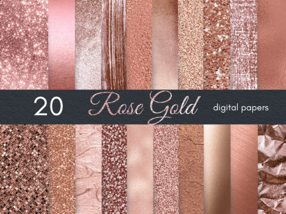 20 Rose Gold Digital Papers: A Versatile Asset for Creative and Professional Workflows