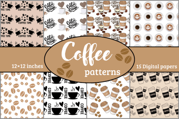 Coffee Patterns Digital Papers: A Versatile Resource for Creative Projects
