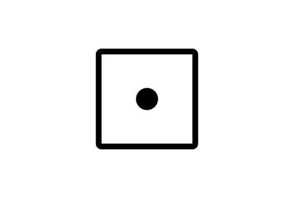 Dice Number 1 Design for Creative Projects