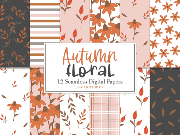 Digital Paper Pack Autumn Floral: A Versatile Resource for Designers