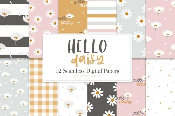 Digital Paper Pack HELLO DAISY: A Versatile Tool for Digital Creators
