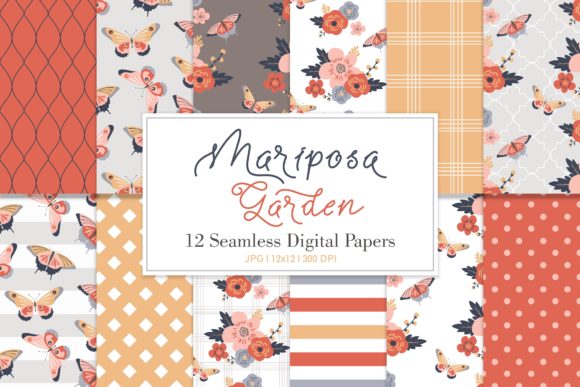 Digital Paper Pack Mariposa Garden: A Versatile Resource for Creative Projects
