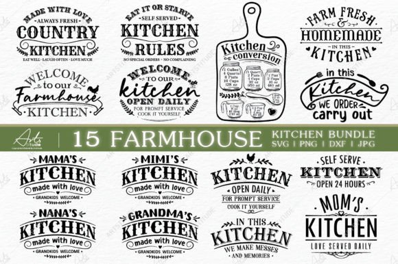Farmhouse Kitchen Budle SVG DXF: A Versatile Design Resource for Creative Projects