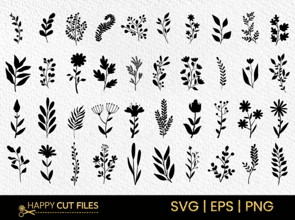 Flowers Botanical Silhouette Svg Bundle: A Creative Resource for Designers and Crafters
