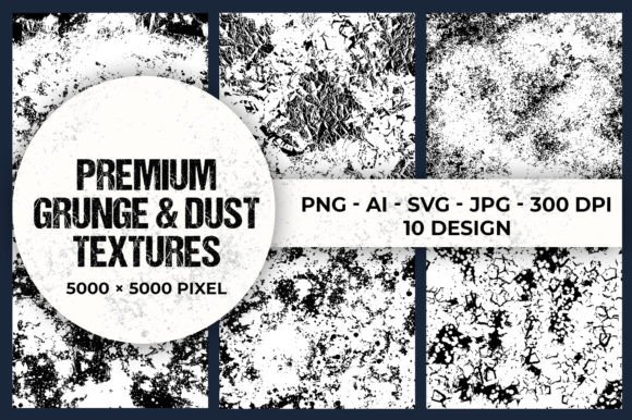 Grunge Dust Texture Clipart Set Vector