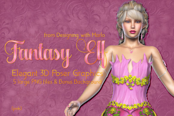 Pink Dress Fantasy Elf Graphic – A Versatile Design Asset for Creativity and Business