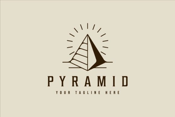 Pyramid Line Art Vintage Vector Design: A Strategic Tool for Modern Creativity