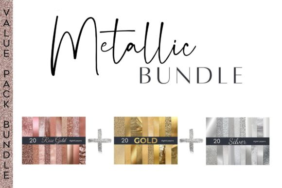Shine Bright with Metallic Digital Paper Bundle